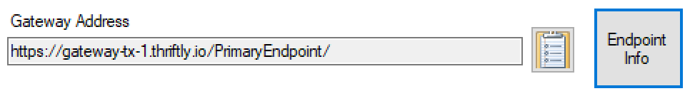 The Endpoint Info button