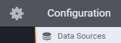The Data Sources configuration option in Grafana