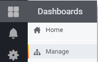 The Manage Dashboards button in the Grafana sidebar